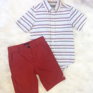 Boys 2 pc. Lot - Button up Top & Shorts - Size 6